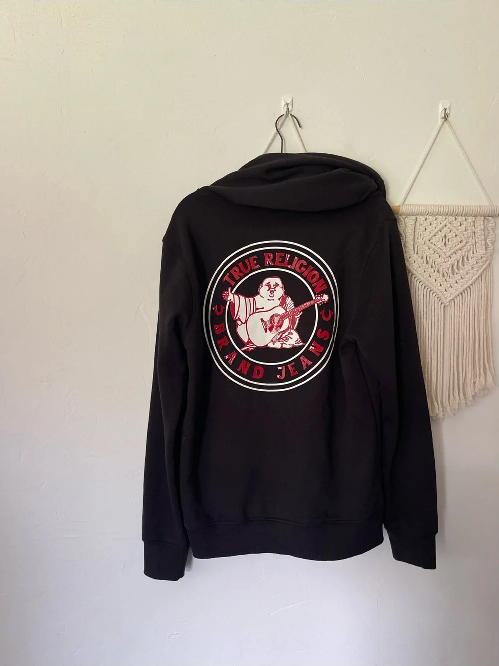 True Religion Buddha Seal Zip Hoodie Black
